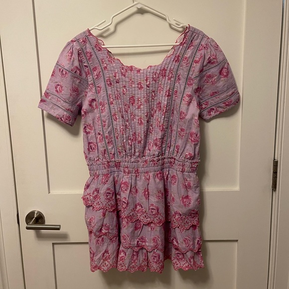 LoveShackFancy Mavis Mini Dress in Lilac Fusion, Size Large - Picture 2 of 9